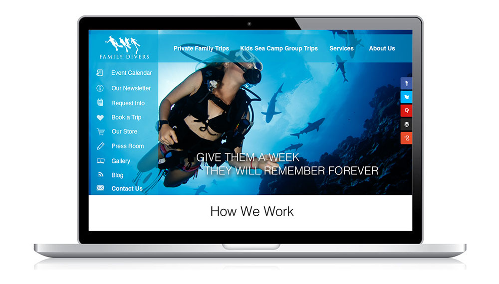 Website Design and Maintenance for Family Divers